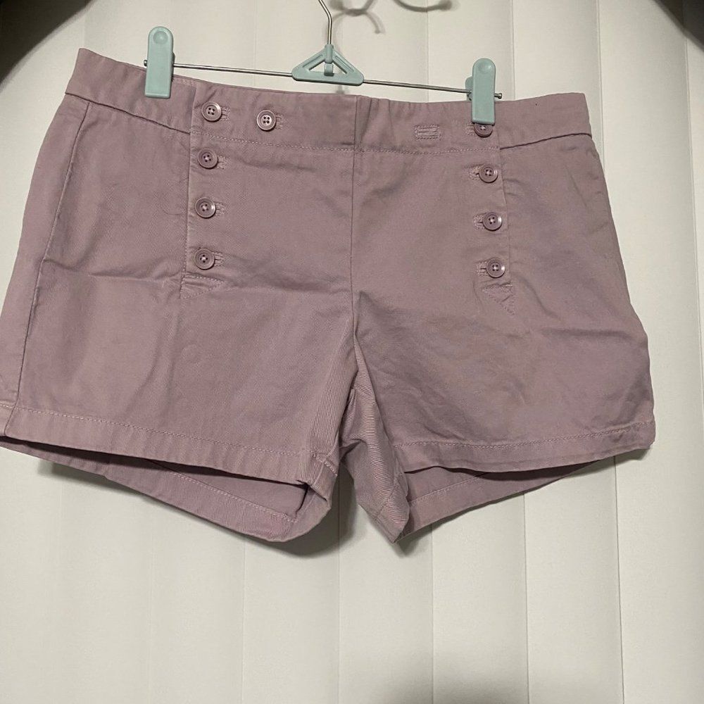 J crew light purple button down shorts